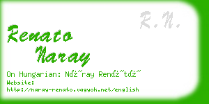 renato naray business card